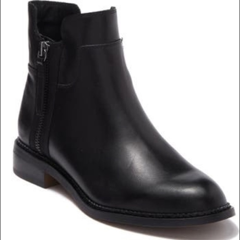 New Franco Sarto Black Leather Booties size 7.5